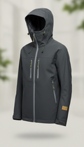 Technical jacket in urban charcoal
