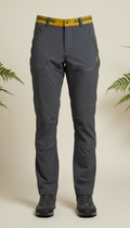 Lightweight hiking pants with bush fern print